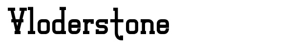 Vloderstone font preview
